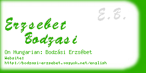 erzsebet bodzasi business card