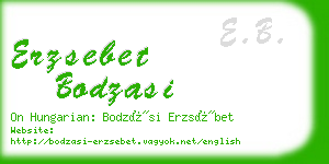 erzsebet bodzasi business card